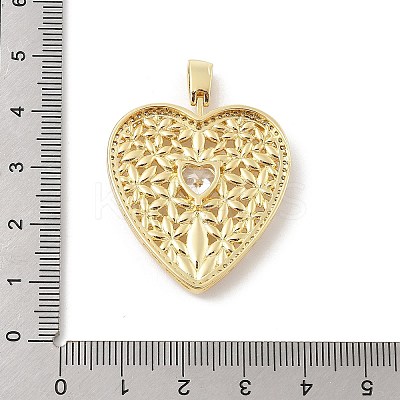 Brass Micro Pave Cubic Zirconia Pendants KK-U047-15G-1