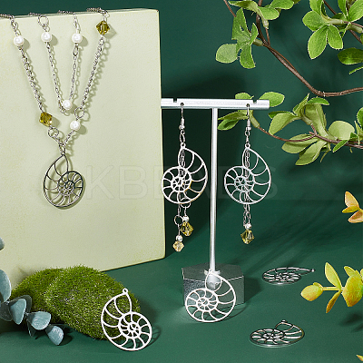 20Pcs 201 Stainless Steel Pendants STAS-DC0007-14-1