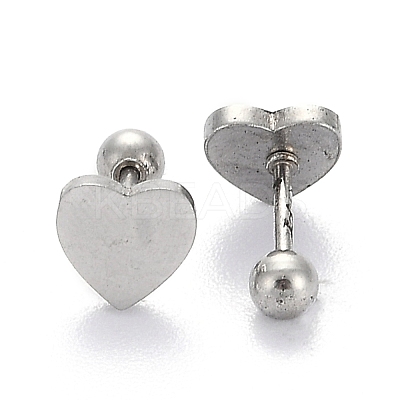 Tarnish Resistant 201 Stainless Steel Barbell Cartilage Earrings EJEW-R147-41-1
