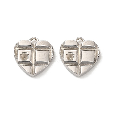 Non-Tarnish 304 Stainless Steel Pendant Rhinestone Settings STAS-F284-31P-1
