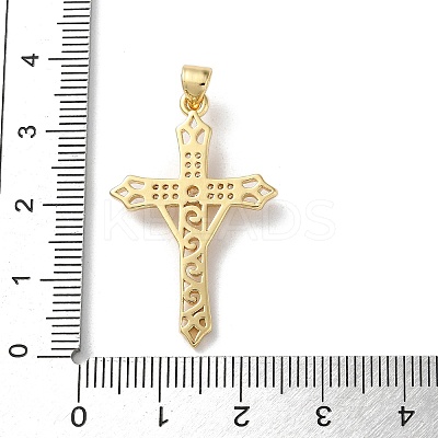 Brass Micro Pave Cubic Zirconia Pendants KK-A212-10E-G-1