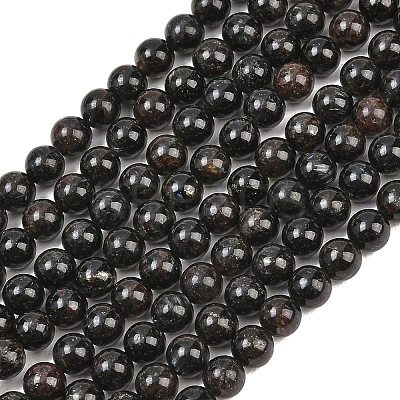 Natural Glaucophane Beads Strands G-F836-A01-6mm-1