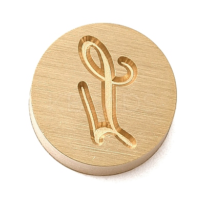 Golden Tone Brass Letter Stamps KK-R005-01L-1