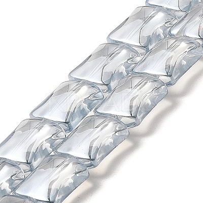 Transparent Electroplate Glass Beads Strands LS-EGLA-H103-PL01-1