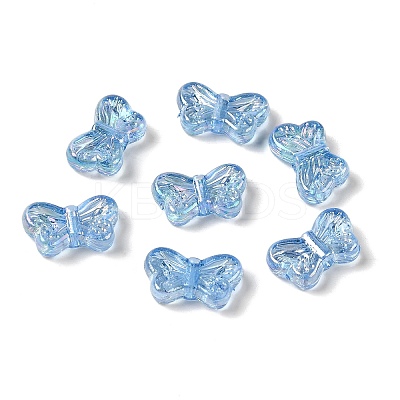 UV Plating Transparent Acrylic Beads OACR-G036-14E-1