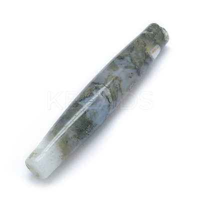 Natural Moss Agate Beads G-P393-O20-1