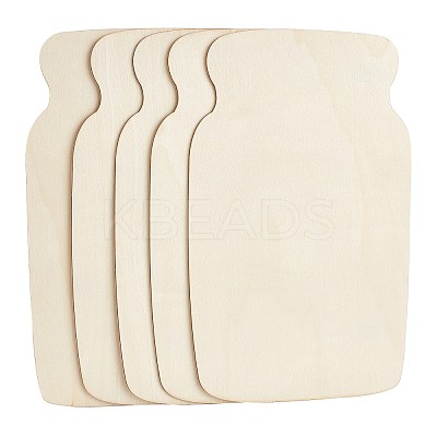Bottle Shape Unfinished Wood Slices DIY-GA0001-12-1
