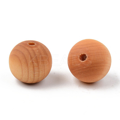 Natural Wood Beads WOOD-R268-6mm-1