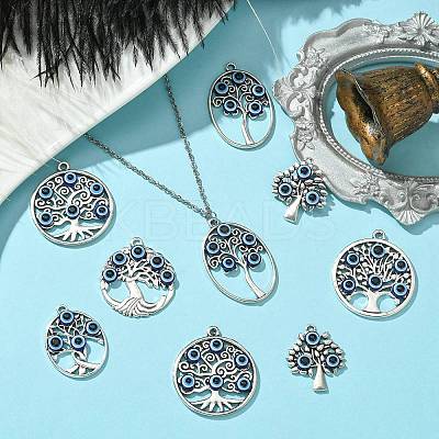 18Pcs 6 Styles Tibetan Style  Alloy Pendants FIND-CJ0002-10-1