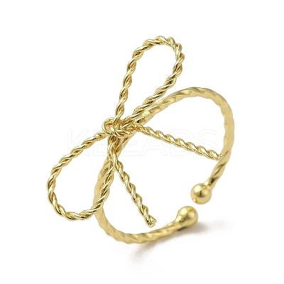 Brass Cuff Rings for Women RJEW-D026-01G-1