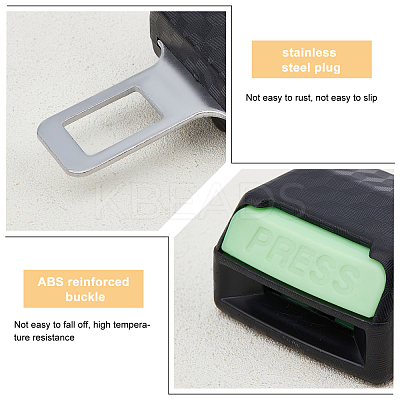 8Pcs 3 Style ABS Car Seatbelt Plug AJEW-FH0001-84-1