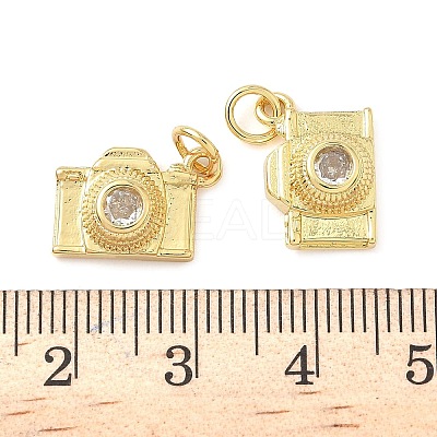 Brass Pave Cubic Zirconia Pendants X-KK-Z120-58A-G-1