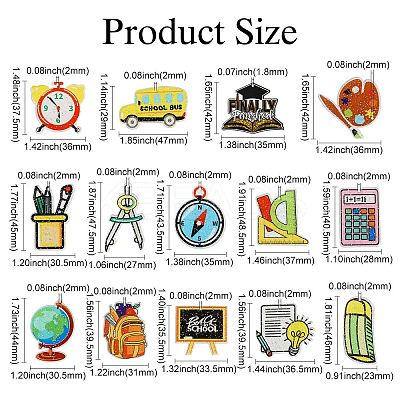 28Pcs 14 Styles Teachers' Day Double-sided Printed Acrylic Pendants OACR-CJ0002-13-1