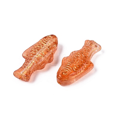Baking Paint Transparent Glass Beads DGLA-N018-22E-1