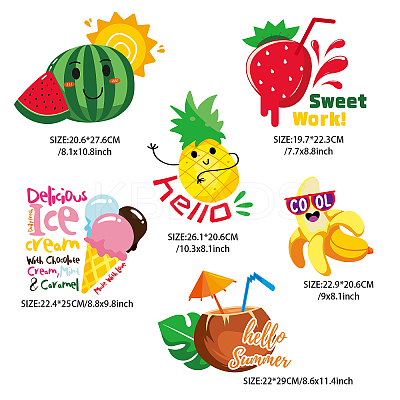 PET Heat Transfer Film Logo Stickers Set DIY-WH0230-037-1