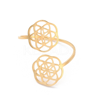 304 Stainless Steel Open Rings for Women RJEW-S240-02G-1