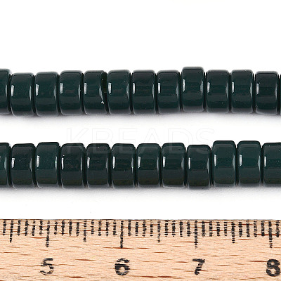 Opaque Solid Color Glass Beads Strands LS-GLAA-N026-3x6mm-10-1