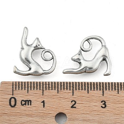 Tibetan Style Alloy Kitten Pendants X-TIBEP-A22092-AS-LF-1