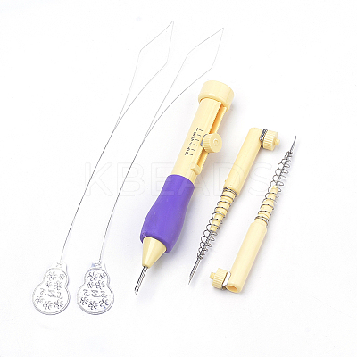Plastic with Iron DIY Embroidery Magic Pen Set TOOL-Q010-19-B-1