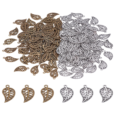 160pcs 2 color Tibetan Style Alloy Pendants TIBEP-LP0001-04-1