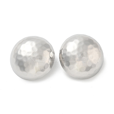 304 Stainless Steel Half Round Stud Earrings for Women EJEW-M089-10P-1