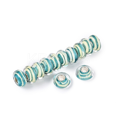 Handmade Lampwork & Brass Core European Beads LAMP-N044-11S-01-1