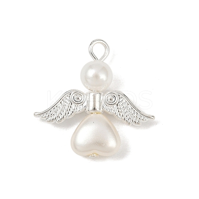ABS Imitation Pearl Bead Pendants PALLOY-JF04104-04-1