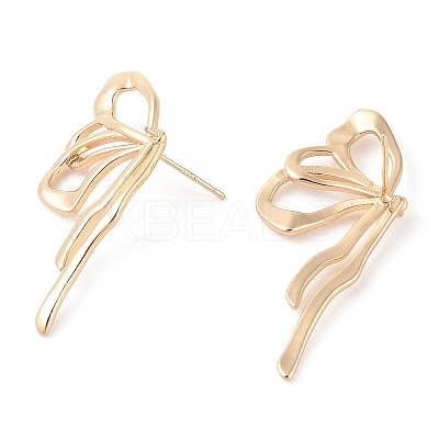 Brass Stud Earring Findings KK-N256-04G-1