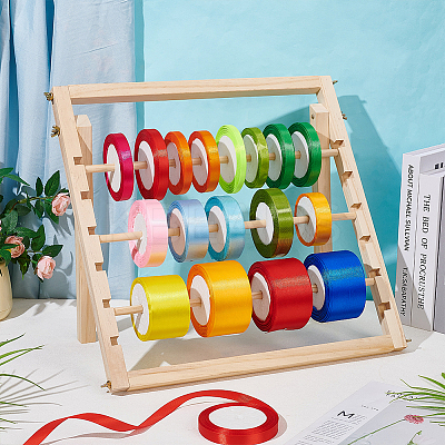 Wooden Ribbon Storage Rack ODIS-WH0086-127-1