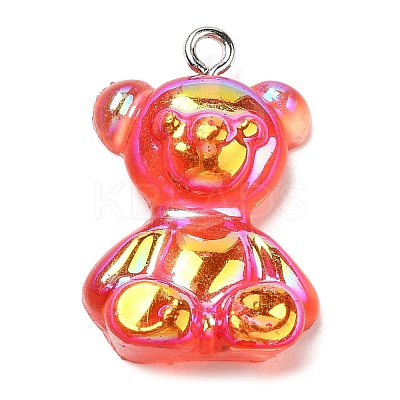 Transparent Resin Pendants LS-RESI-M033-01D-1