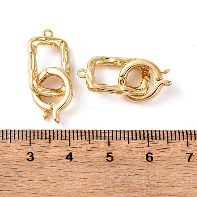 Brass Fold Over Clasps KK-U016-09G-1