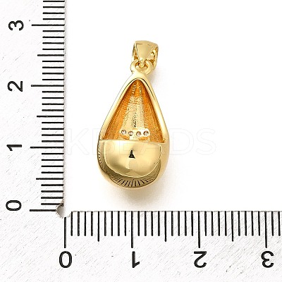 Rack Plating Brass Micro Pave Cubic Zirconia Pendants KK-L226-102G-T-1