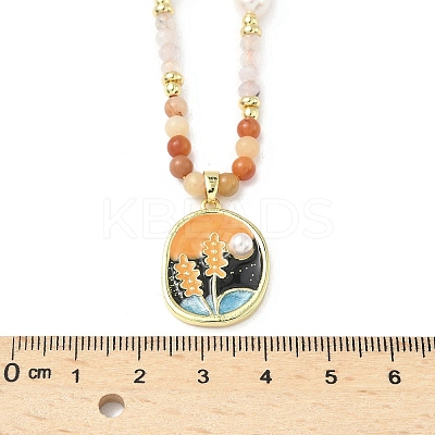 Natural Myanmar Jade Pendant Necklaces for Women NJEW-G165-01B-G-1