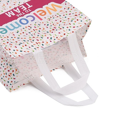 Printed Non-Woven Reusable Folding Wine Bottle Gift Bags with Handle LS-ABAG-C012-04C-1
