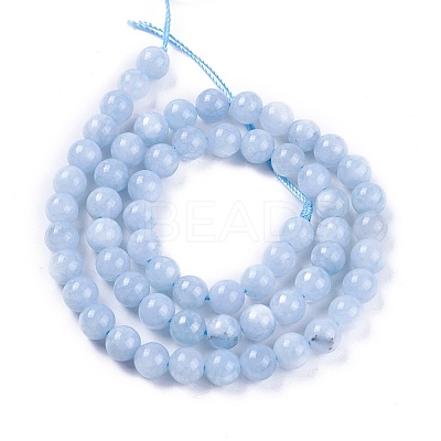 Natural White Jade Beads Strands X-G-L500-01-6mm-1
