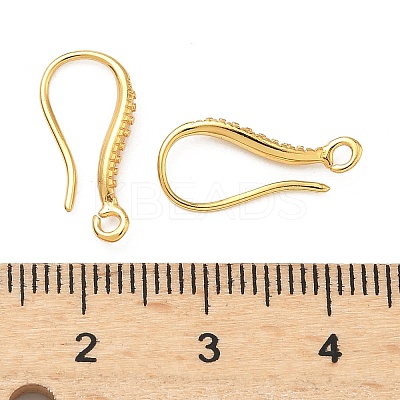 Brass Earring Hooks KK-H532-09G-1