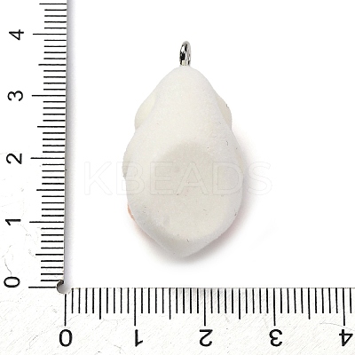 Flocky Resin Pendants FIND-S001-14H-1