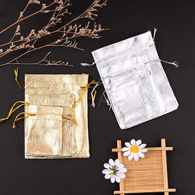 60Pcs 6 Style Organza Bags OP-LS0001-03-1