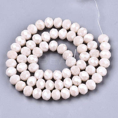 Electroplate Glass Beads Strands EGLA-A034-P4mm-A19-1
