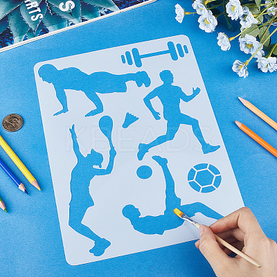 Plastic Drawing Painting Stencils Templates DIY-WH20012-07C-1