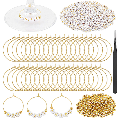 DIY Wine Glass Charm Making Kits DIY-PH0033-72B-1