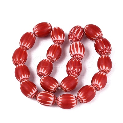 Handmade Millefiori Glass Barrel Beads LA-N002-06B-1