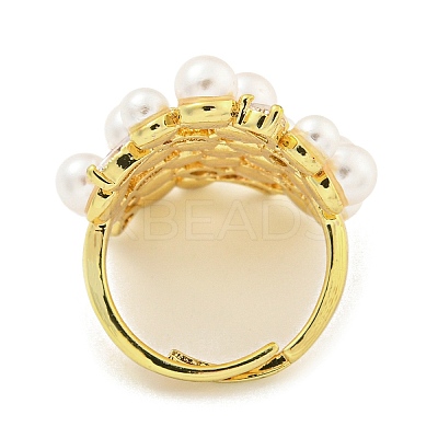 Brass Micro Pave Cubic Zirconia Finger Rings RJEW-L113-012G-1