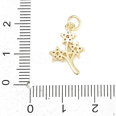 Brass Micro Pave Cubic Zirconia Pendants KK-F938-28G-03-1