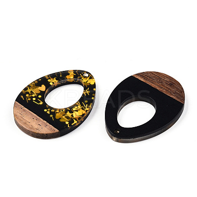 Opaque Resin & Walnut Wood Pendants RESI-TAC0021-67-1