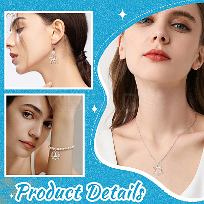 20Pcs 10 Styles 201 Stainless Steel Pendants STAS-WR0001-39-1