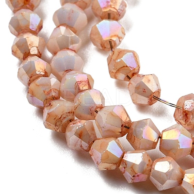 Opaque Baking Paint Glass Beads Strands DGLA-F002-01D-1
