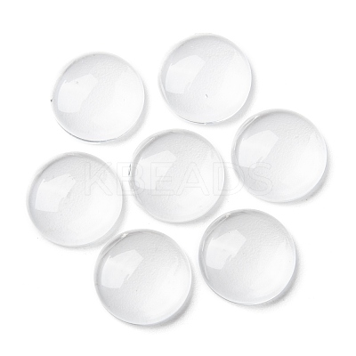 Transparent Glass Cabochons X-GGLA-R026-14mm-1
