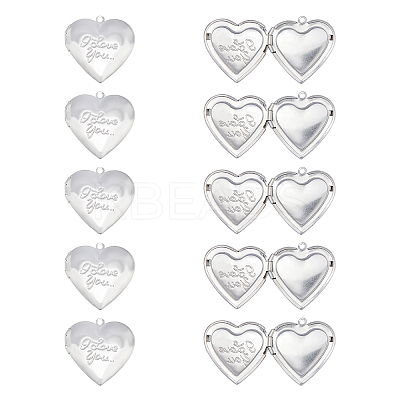 304 Stainless Steel Locket Pendants STAS-UN0016-36P-1