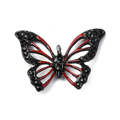 Spray Paint Alloy Rhinestones Pendants ALRI-E130-01EB-02-1